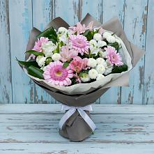 Букет цветов из:  Герберы, Альстромерии и Хризантемы в Рязани