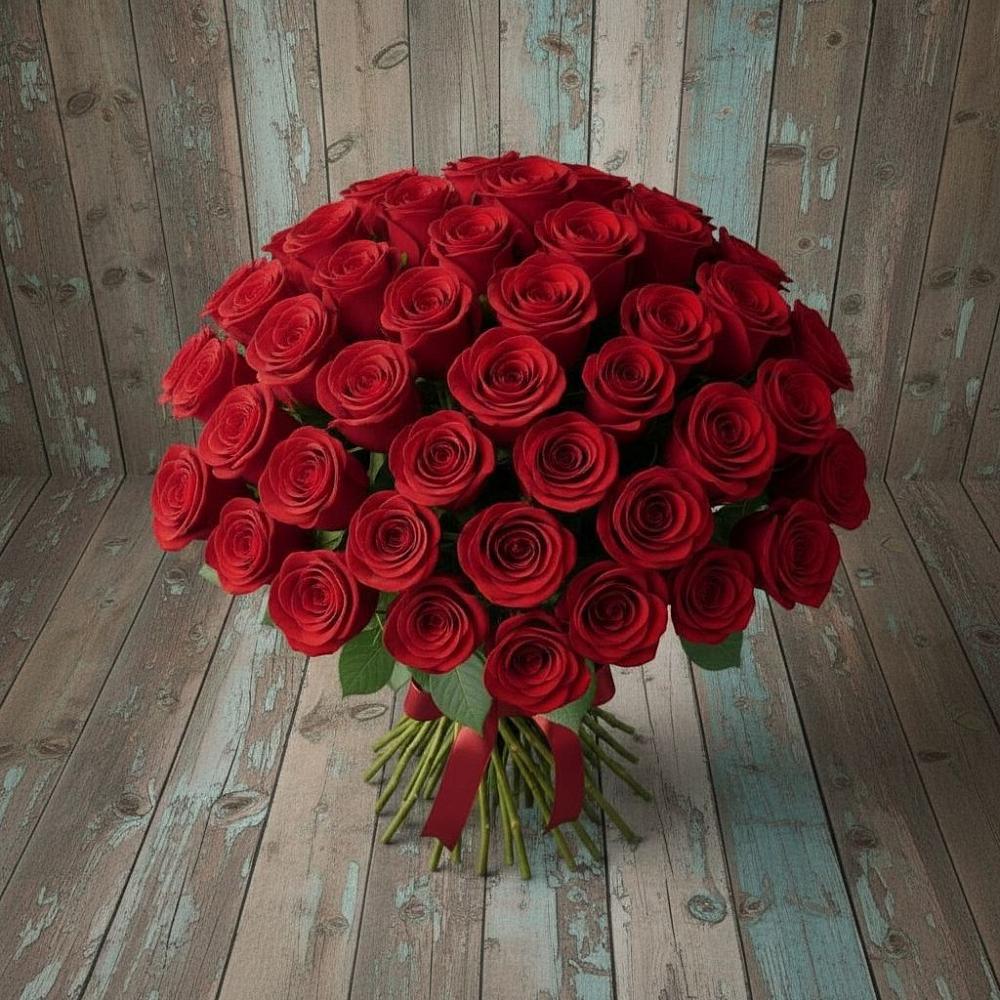 Букет 55 Красных роз Фридом в Рязани