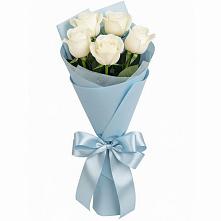 Букет 5 Белых роз Проуд в Рязани