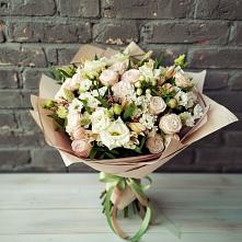 Букет цветов из:  Альстромерии, Розы и Хризантемы в Рязани