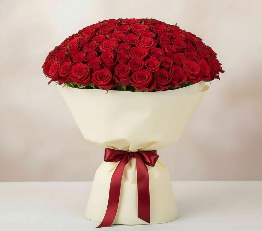 Букет 101 Красная роза Милано в Рязани