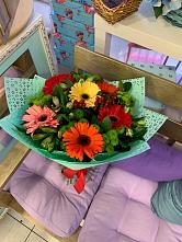 Букет цветов из:  Герберы, Хризантемы и Альстромерии #REPLACE_PRED# Рязани