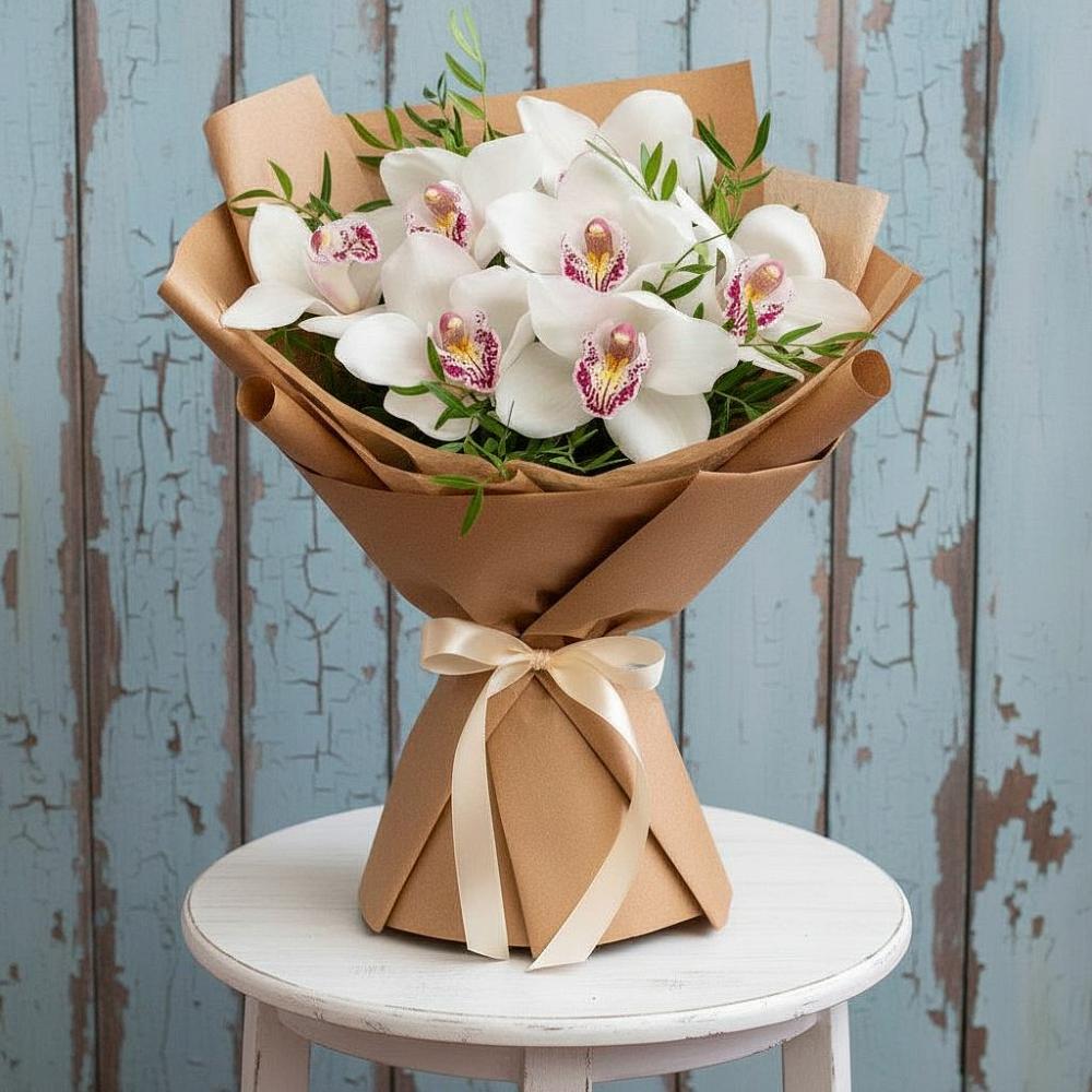 Букет цветов из: Орхидеи и Розы в Рязани