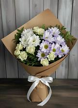 Букет цветов из:  Хризантемы и Розы в Рязани