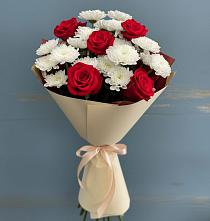 Букет цветов из:  Розы и Хризантемы #REPLACE_PRED# Рязани