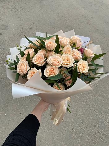 Букет Кремовые розы Латте в Рязани