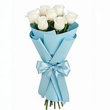 Букет 7 белых роз Проуд в Рязани