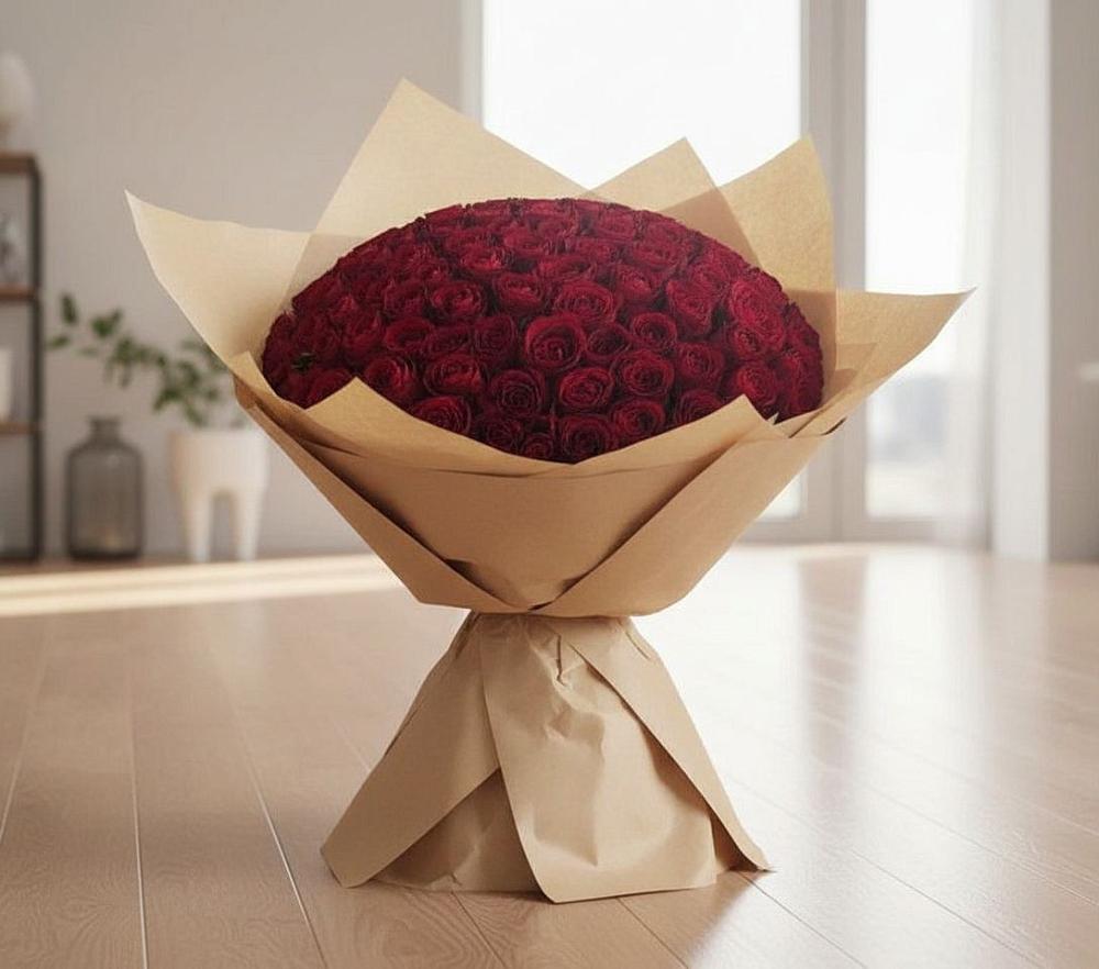Букет 101 Красная роза в Рязани