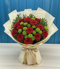 Букет цветов из:  Розы и Хризантемы в Рязани