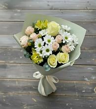 Букет цветов из:  Альстромерии, Розы и Хризантемы #REPLACE_PRED# Рязани