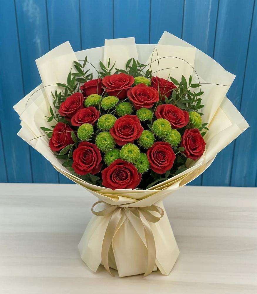 Букет цветов из: Розы и Хризантемы в Рязани